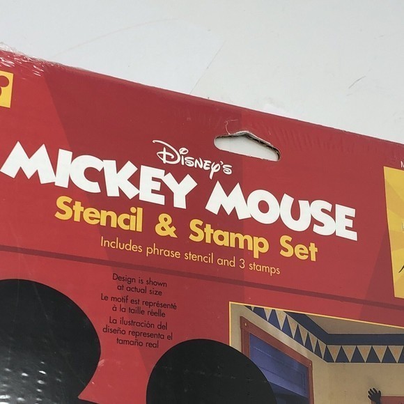 NIP Vintage Disney Mickey Mouse stencil &stamp craft‎ decor set 2000 Room Decor - Picture 11 of 11